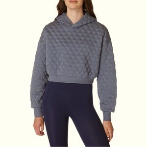 Jeaniology Quilted Crop Hoodie